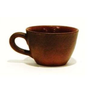 Kubek Cappuccino Gładka, czerwona glina