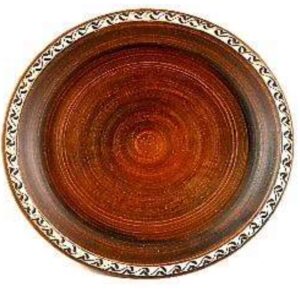 Spodek 310 mm. Napoleon, Angoba, Trypole, czerwona glina