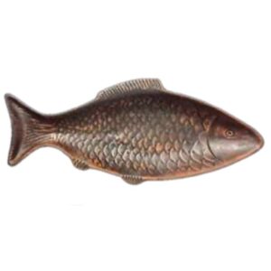 Spodek Ryba "Karp", mały, czerwona glina