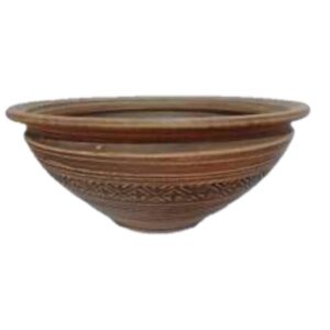 Makutra ceramiczna #1, Nacięcia, czerwona glina