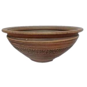 Makutra ceramiczna #4, Nacięcia, czerwona glina
