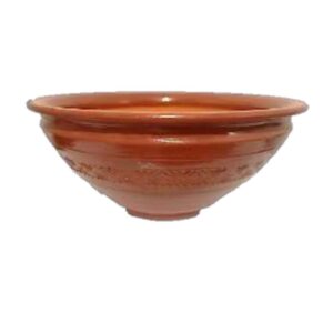 Makutra ceramiczna #1, glazura (grawerunek), czerwona glina