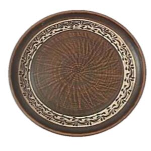 Spodek "Pizza" 300, angoba, czerwona glina
