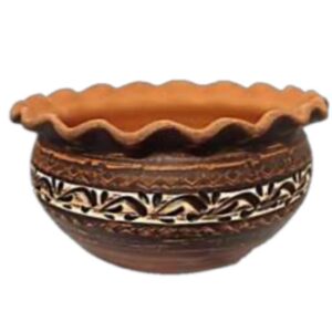 Makutra ceramiczna, Fala, 2 litra, angoba, czerwona glina