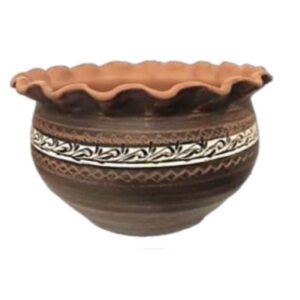 Makutra ceramiczna, Fala, 3,5 litra, angoba, czerwona glina